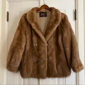 VINTAGE pastel mink fur coat